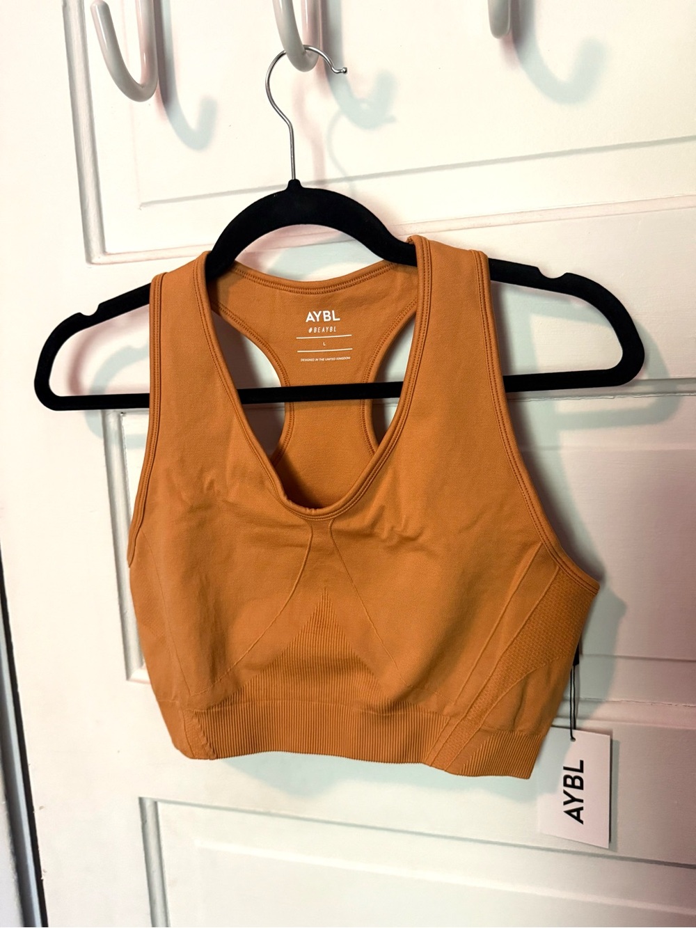 NWT AYBL Balance V2 Seamless Sports Bra in Spiced Orange, Size Large